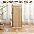 thumbnail image 4 of HOMCOM Bamboo Laundry Hamper with Removable Drawstring Bag, Natural, 4 of 10