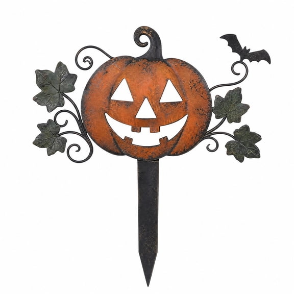 SLYNSHome Halloween Metal Garden Stake Ornaments, Witch Ghost Pumpkin Silhouette Decor Picks, Rustic Outdoor Lawn Porch Yard Decor For Seasonal Holiday Scene Layout