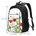 thumbnail image 5 of Fuzoiu Wild Herbs Print USB Backpack with Charging Port,Laptop Backpack,Business Travel Durable Laptops Backpack, for School, Work, Travel & Outdoor Activities, 5 of 7