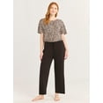 thumbnail image 2 of Joyspun Women’s Sleepwear Knit Cropped Pajama Pants, 25'' Inseam, Sizes S-3X, 2 of 6