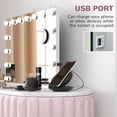 thumbnail image 3 of Hollywood LED Makeup Mirror with Lights - 22.8" Vanity Tabletop/Wall Mount, 3 Color Temps & 10x Magnifier - Bedroom, Bathroom Decor, 3 of 7
