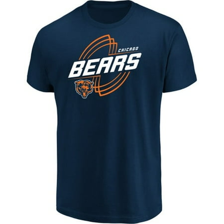 Men's Majestic Navy Chicago Bears Pigskin Classic T-Shirt