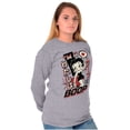 thumbnail image 5 of Kanji Style Retro Cartoon I'm a Boop Women's Long Sleeve T Shirt Brisco Brands M, 5 of 6