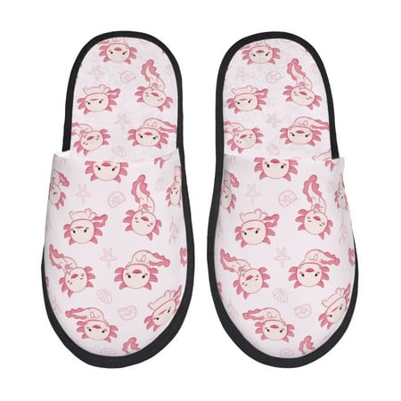 Balery Baby Salamander Slient Indoor Furry Fleece Comfort House Shoes Soft Non-Slip Home Shoes Cotton slippers House Slippers-- Large