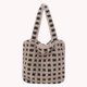 thumbnail image 3 of Bolso Hombro Felpa Con Asa Superior para Mujer Bolsos Invierno (cuadros Caqui), 3 of 9