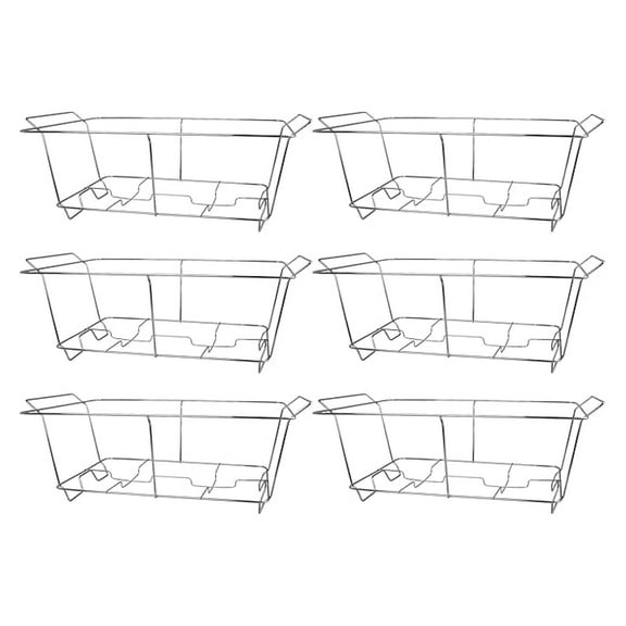 6 Pack Chafing Wire Rack Buffet Stand Frame for Events, Parties, Wedding, & Birthday Party Catering, Full Size Chafing Stand for Dish Serving Trays, Food Warmer Catering Supplies
