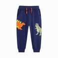 thumbnail image 2 of ATOGUTA Boys Drawstring Sweatpants Cute Pattern Cotton Sport Jogger Pants Navy, Size 2T-7, 2 of 5
