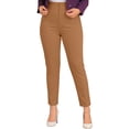 thumbnail image 2 of Pounoo Women's Dress Pants High Waist Slim Fit Cropped Trousers Casual Office Work Wear Stretchy Comfortable Everyday Bottoms Gift, 2 of 5