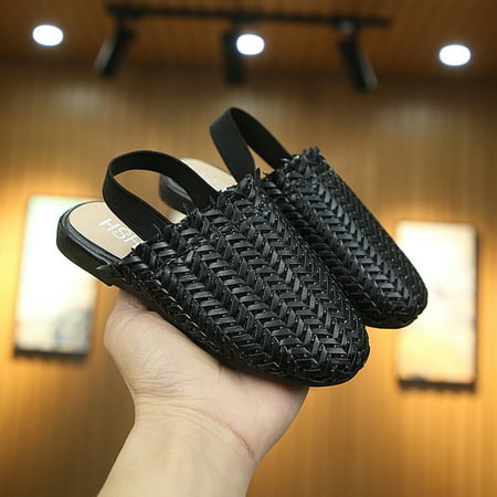 

AIEOTT Toddler Sandals Kids Shoes Toddler Infant Kids Baby Girls Boys Weave Retro Single Princess Shoes Sandals Girls Summer Outdoor Beach Sports Closed-Toe Sandals Summer Savings Clearance
