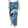 thumbnail image 2 of Goofa Great White Shark Printed Soft Pajama Pants for Women, Wide Leg Comfy Casual Lounge Yoga Pants-Medium, 2 of 9