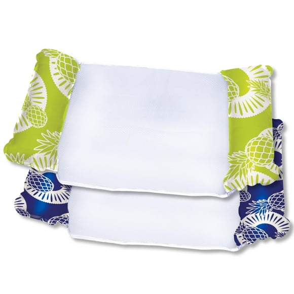 Hamaca de piscina Aqua LEISURE Waterlife 4 en 1, paquete de 2 unidades, azul marino/verde