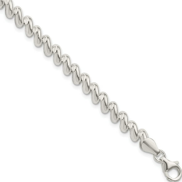 Sterling Silver 6mm San Marco Bracelet (7.5 X 6) Made In Italy qm8-7.5