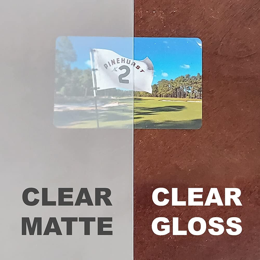 Superior Graphic Supplies Clear Gloss/Gloss Rigid Vinyl Sheet - .010 inches (10mil) Thickness x 11 inches Wide x 17 inches Long for DIY, Display, Projects, Prints and Crafts, Pack of 6