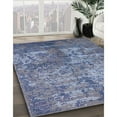 thumbnail image 2 of Ahgly Company Indoor Rectangle Mid-Century Modern Azure Blue Oriental Area Rugs, 5' x 8', 2 of 6
