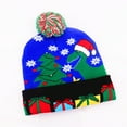 thumbnail image 4 of Christmas Winter Beanie Hat for Adult Graphic Knit Warm Cuffed Headwear Cap Pompom Cute Holiday Xmas Women Men Beanies, 4 of 4