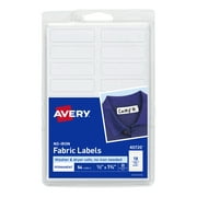 Avery No-Iron Fabric Labels, Washer & Dryer Safe, 1/2" x 1-3/4", 54 Count