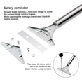 thumbnail image 4 of 4 Inch Razor Blade Scraper Tool Tile Paint Scraper Floor Wall Paper Removal Smoothing Scraper with 10 Pieces Replacement Blades for Removing Wallpaper, Sticker Glue Floor Adhesive 2 Pieces (Green), 4 of 7