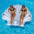 thumbnail image 2 of Swimline 82" Water Sports Inflatable Seashell Island Swimming Pool Raft Lounger - White, 2 of 5