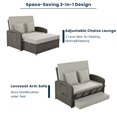 thumbnail image 3 of Bellemave Outdoor Rattan Double Chaise Lounge, Reclining Daybed with Adjustable Back and Cup Tray for 2, Sunbed for Garden Yard Patio (Gray/2-Person), 3 of 10