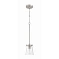thumbnail image 3 of Craftmade - Connell 1 Light 20 in. Brushed Polished Nickel Finish Mini Pendant Light with Clear Glass, 3 of 8