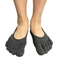 thumbnail image 3 of Couver Unisex Super Low Cut 5 Finger No Show Toe socks, Charcoal, Small, 3 of 8