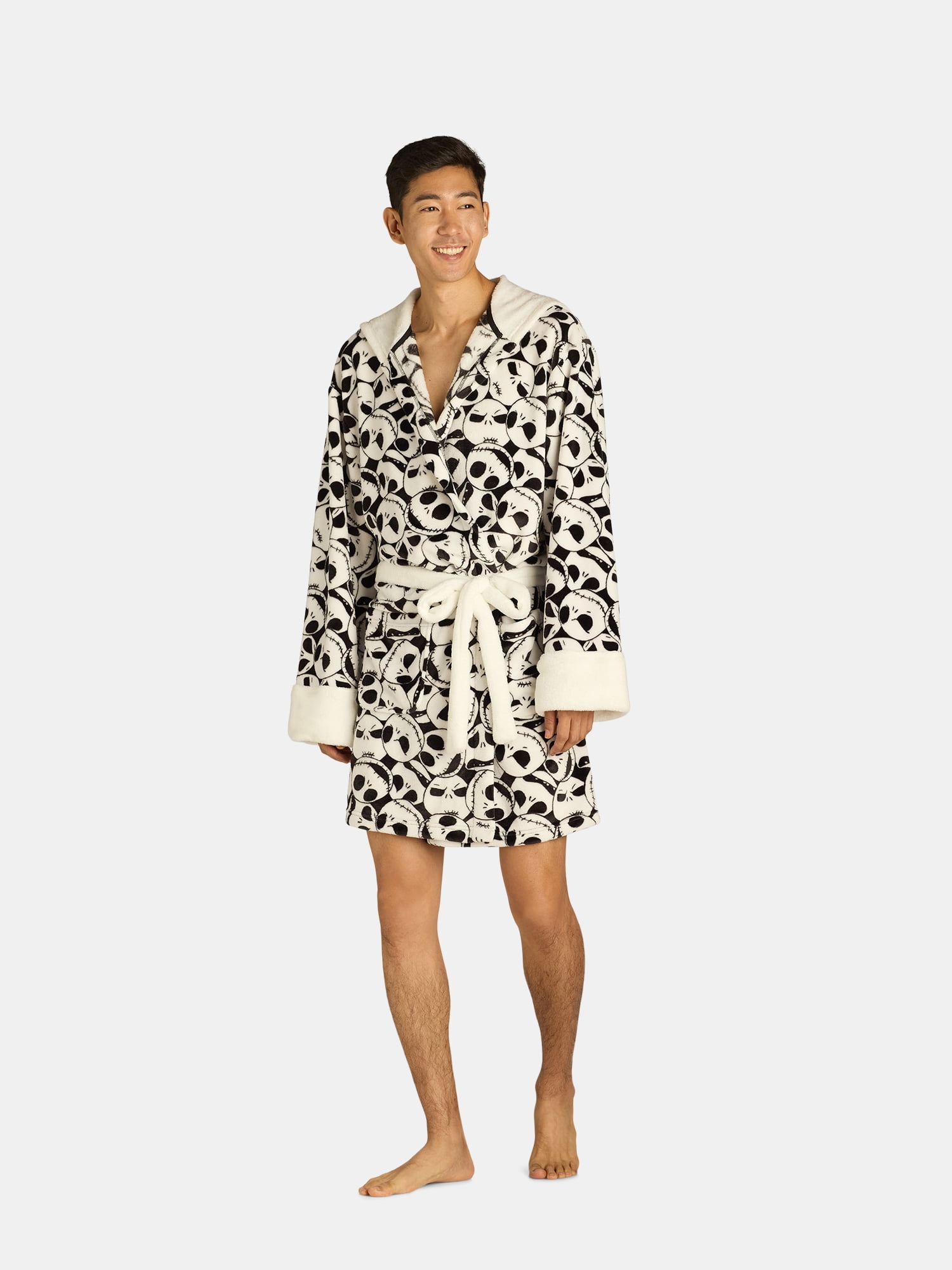 Disney Men's Nightmare Before Christmas Jack Skellington Superminky Robe, Sizes S-XL