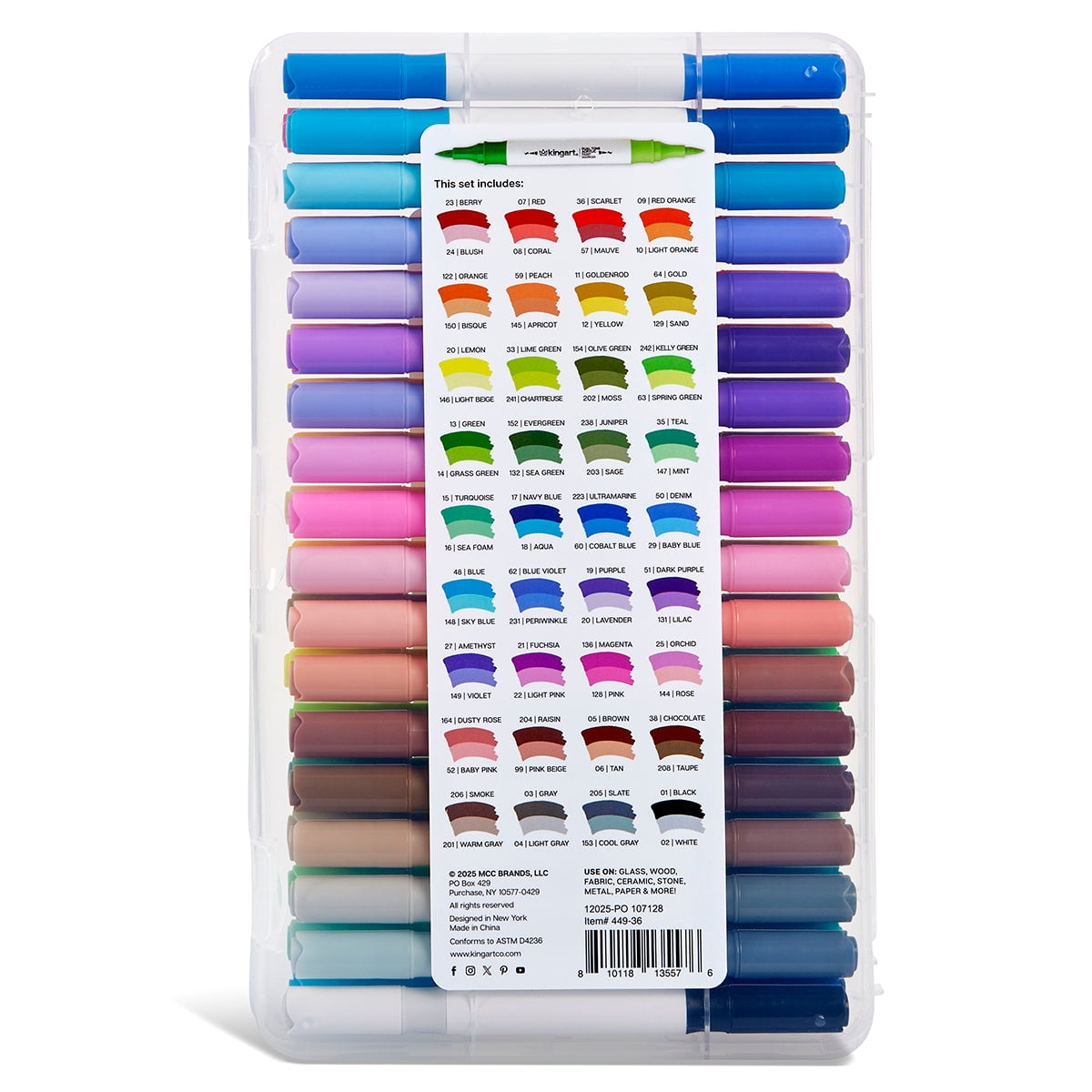 36 PC. TWIN-TIP ACRYLIC PAINT MARKERS