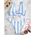 thumbnail image 3 of QLEICOM Womens Swimsuits Tummy Control Plus Size Swimsuit Coverup Bikini High Waisted Tummy Control Two Piece Swimsuit Swimwear Blue L, 3 of 7