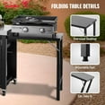 thumbnail image 5 of Feasto Grill Table, Outdoor Kitchen Island With 2 Foldable Side Tables, Stainless Steel Top For Outdoor Kitchen Cabinets, 5 of 9