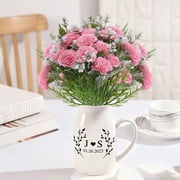 MMJ Artificial Flowers Bouquet Mixed Color Faux Silk Floral Arrangement Home Decor 12.60in
