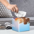 thumbnail image 6 of Kdxio Trip to London Print Tissue Box Cover,Square Decorative PU Leather Facial Paper Case Organizer Holder Dispenser for Bathroom,Night Stands,Desk,Car 5.2''X5.2''X5.2'', 6 of 8