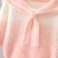 thumbnail image 5 of Girls Fuzzy Sweater Uniforms Sailor Collar Cute Sweaters Sweatshirts Long Sleeve Fluffy Knit Pullover Tops Beige, 3-4 Y, 5 of 7