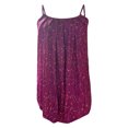 thumbnail image 5 of Mujeres Puls-Size O-Cuello Botón Sin mangas Chaleco Sólido Camiseta corta Sling Tops Pompotops  lopia995841, 5 of 5