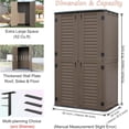 thumbnail image 4 of Outdoor Vertical Storage Shed, 66 Cu.ft Outdoor Storage Cabinet Waterproof, Resin Sheds & Outdoor Storage for Garden Patio Backyard, 4 of 6