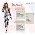 thumbnail image 5 of Silver Lilly Oh Deer Buffalo Flannel One Piece Pajamas - Women's Union Suit Pajamas with Drop Seat (White/Black Plaid, X-Small), 5 of 6
