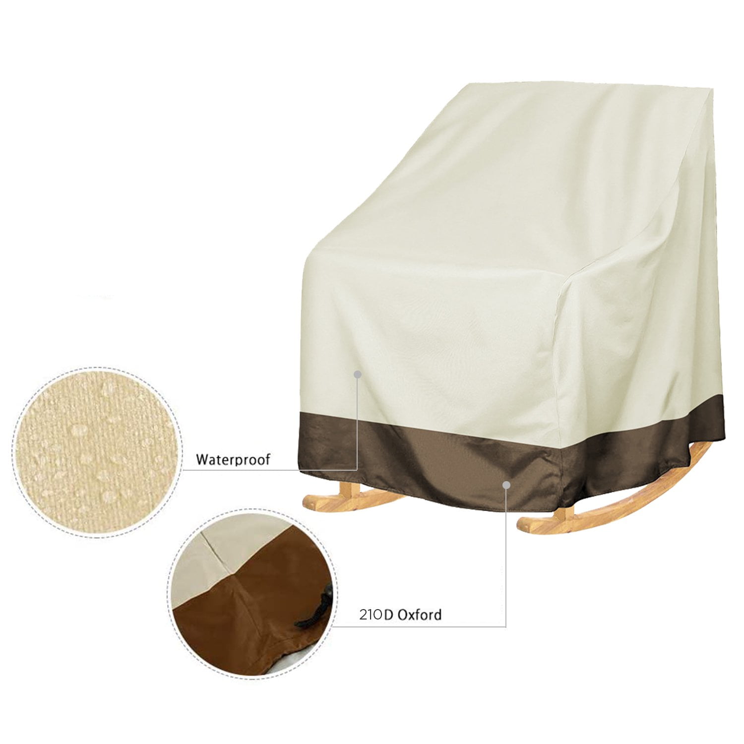 MTYIQS 2 Pack Outdoor Furniture Covers, Heavy Duty Waterproof Chair Covers for Patio