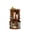 Brown-2 Tier, variant on 3 Tier Rotating Bookshelf Tower, Spinning Bookshelf, Revolving 360° Bookcase Storage Round Carousel, Vertical Rotate Turning Spiral Corner Organizer ,Brown