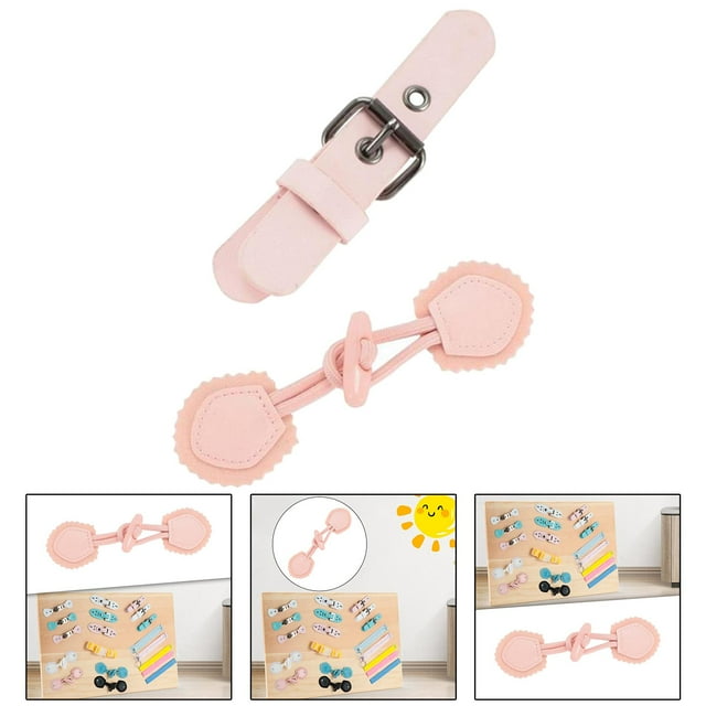 Tablero Ocupado Montessori Baoblaze Juguete Aprendizaje Temprano Cinturón Rosa