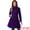 Dark Purple, variant on Velvet A-Line Stand Collar Double Breasted Trench Coats XS Dark Blue