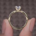 thumbnail image 5 of Cora Jewellery 1CT Round Moisanite Twisted Shank Engagement Ring For Women, 10K Yellow Gold, 5 of 8