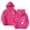 CT1 Hot Pink, variant on Tfken Sweatshirt For Girls Children Size 9-10 Years Winter Long Sleeve Hooded Tops Trendy Dog Print Zipper Black Hoodies