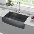 thumbnail image 7 of Rivage 36 x 21 Stainless Steel, Single Basin, Farmhouse Kitchen Sink with Apron in Black, 7 of 7