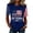 Navy, variant on Women USA 250th Anniversary Shirt Patriotic Independence Day Shirt Women Casual Crew Neck Short Sleeve Top