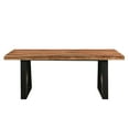 thumbnail image 2 of Taran Designs Darcy 80" Live Edge Solid Wood Dining Table in Brown, 2 of 5