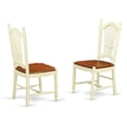 thumbnail image 3 of East West Furniture Dublin 3-piece Dining Table & Chair Set in Cream/Cherry, 3 of 5