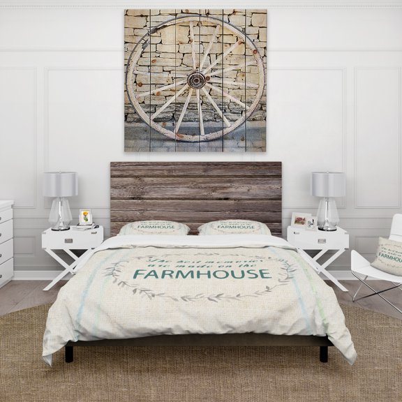 Designart 'Farmhouse Florals XV' Farmhouse Duvet Cover Set