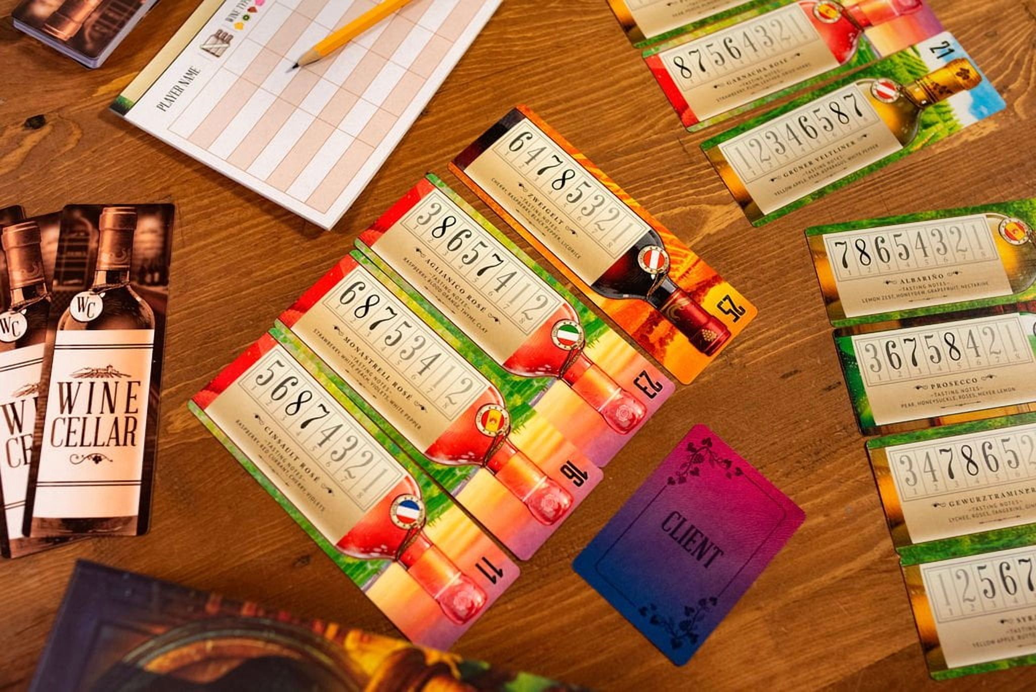 Wine Cellar, Fast Playing Card Game for 1 to 8 Players Ages 10 and up - 25th Century Games