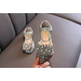 thumbnail image 5 of Odeerbi Girls Sandals Baby Girl Kids Pearl Rhinestones Soft Anti-Slip Sole Dance performance Sandals, 5 of 6