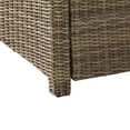 thumbnail image 3 of Crosley Furniture Bradenton 2PC Wicker / Rattan Armchair & Ottoman in Sand/Brown, 3 of 14