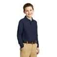 thumbnail image 4 of Port Authority Youth Long Sleeve Silk Touch Polo. Y500LS, 4 of 6